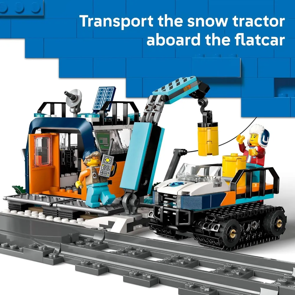 Lego City Tren Expreso Polar Ártico, construcción con 6 minifiguras