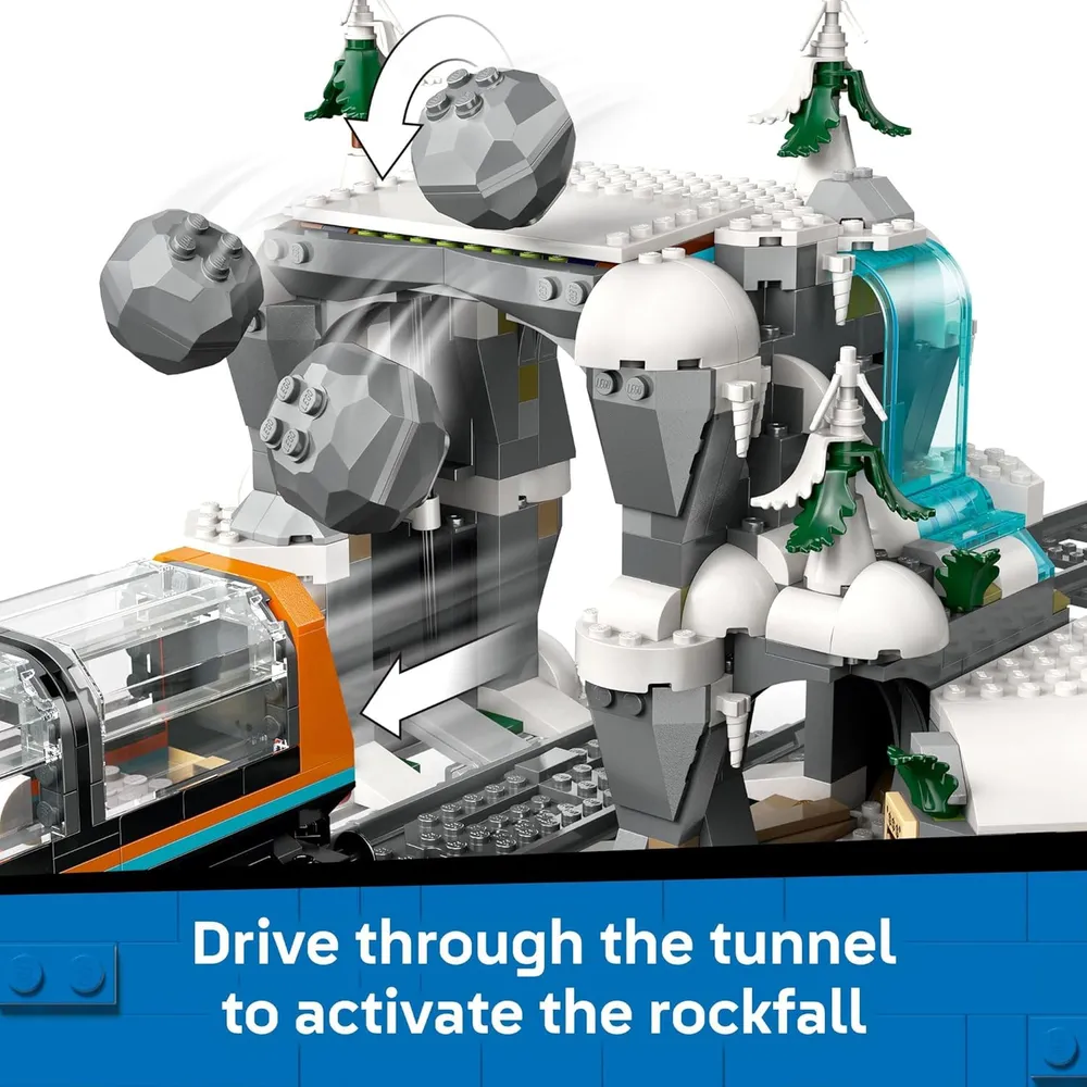 Lego City Tren Expreso Polar Ártico, construcción con 6 minifiguras