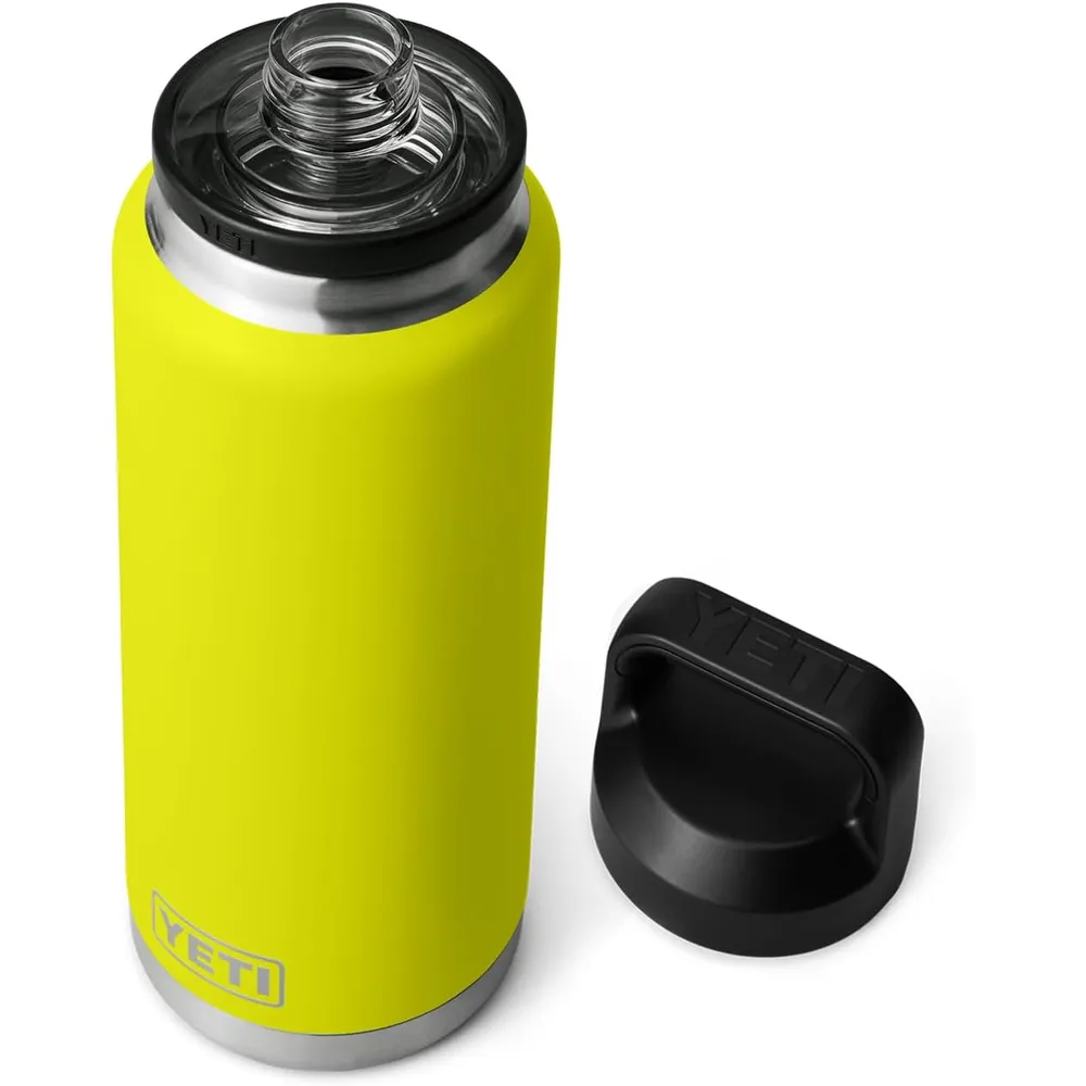 YETI Botella Rambler con Tapa para Sorbos de 36 oz | Amarillo Neon