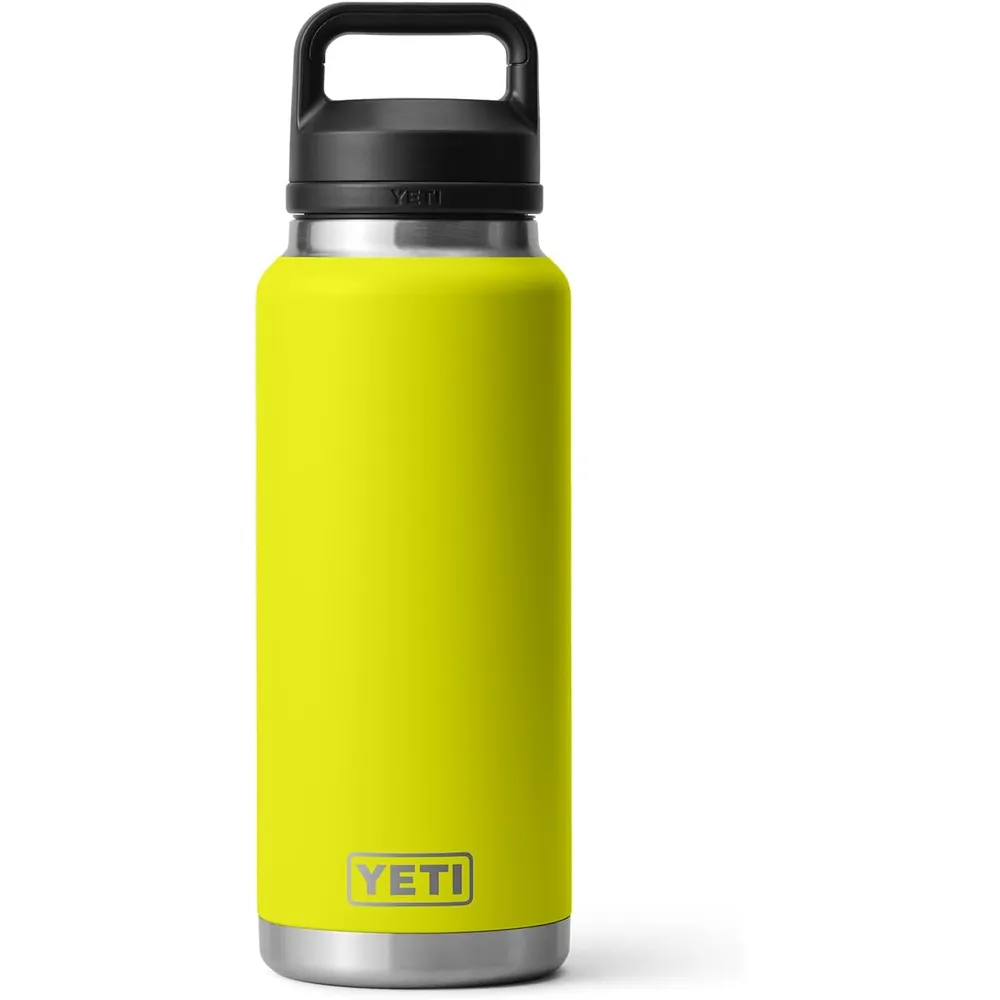 YETI Botella Rambler con Tapa para Sorbos de 36 oz | Amarillo Neon