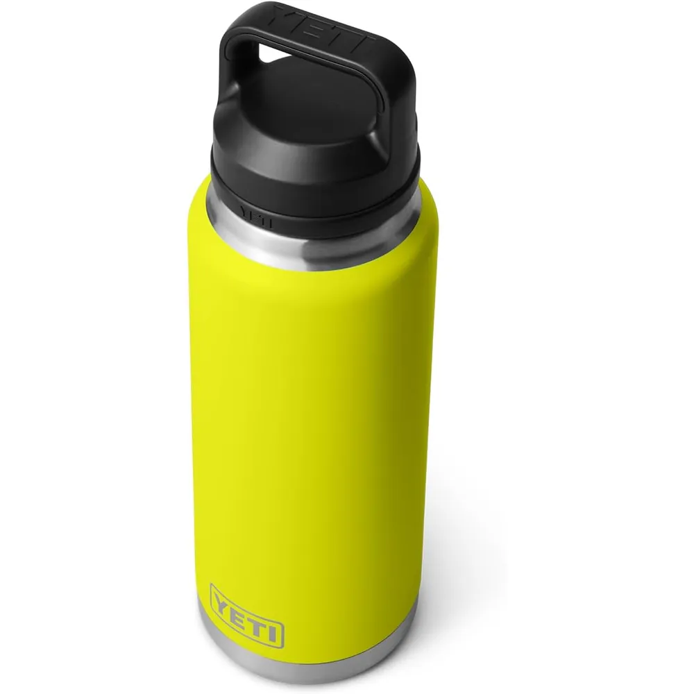 YETI Botella Rambler con Tapa para Sorbos de 36 oz | Amarillo Neon