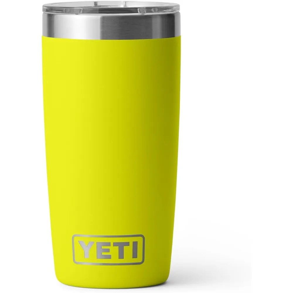 YETI Rambler Vaso de 10 oz de acero inoxidable y tapa MagSlider color amarillo