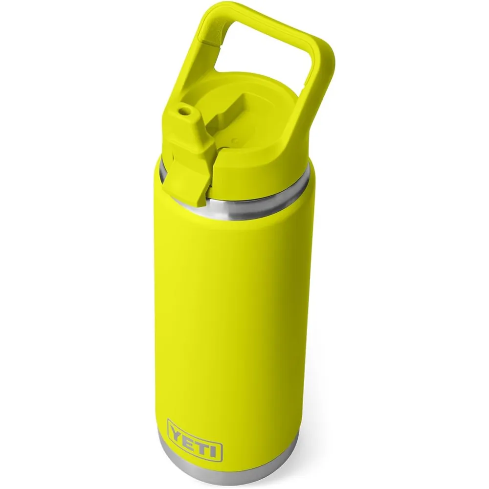 YETI Botella Rambler con Tapa de Cañita de 26 oz | Amarillo Neón
