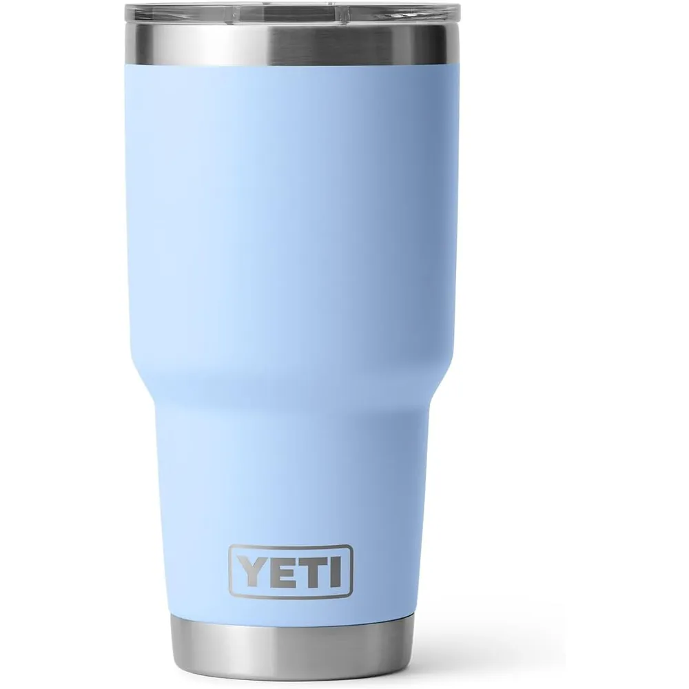 YETI Rambler Vaso de 30 oz de acero inoxidable y tapa MagSlider color celeste