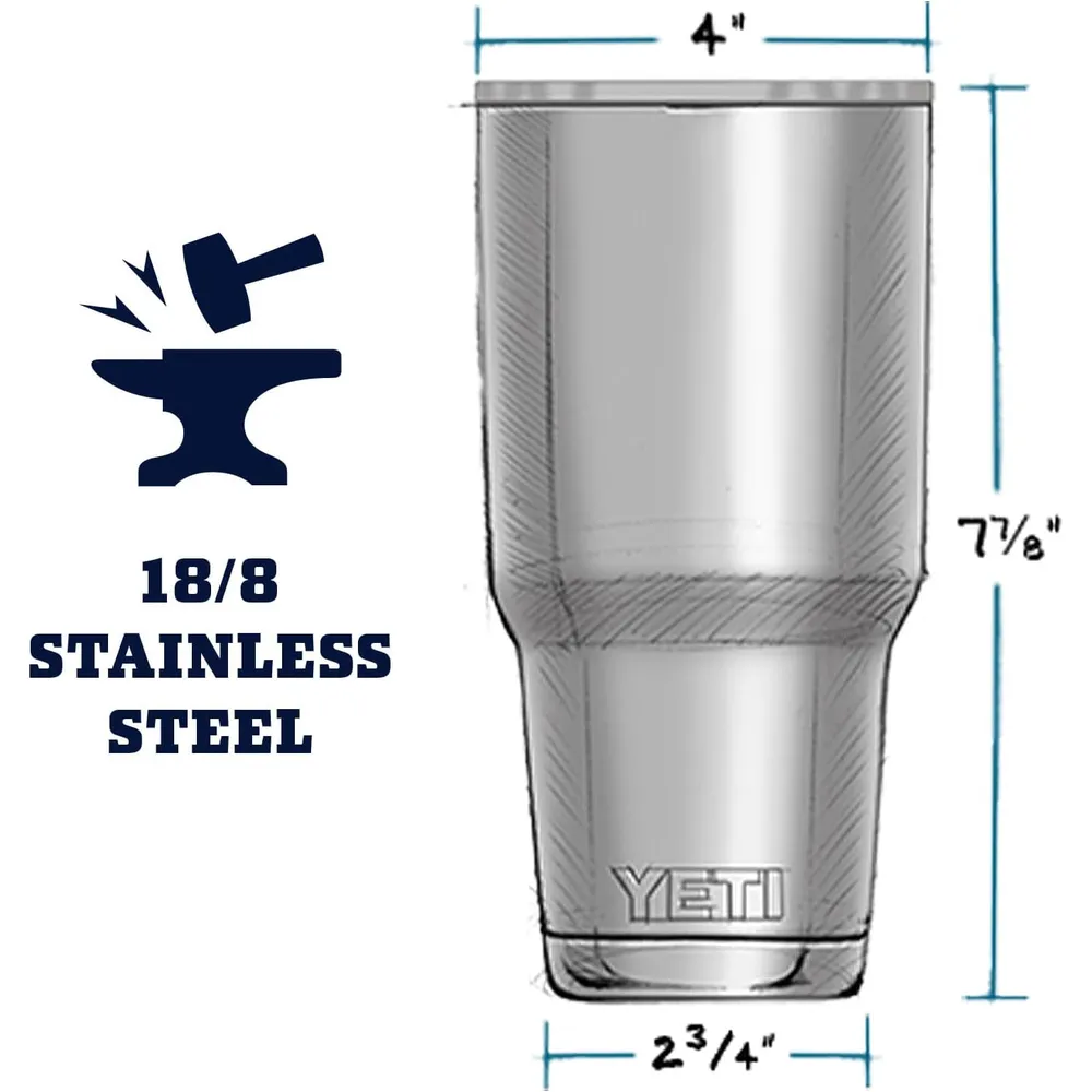 YETI Rambler Vaso de 30 oz de acero inoxidable y tapa MagSlider color celeste