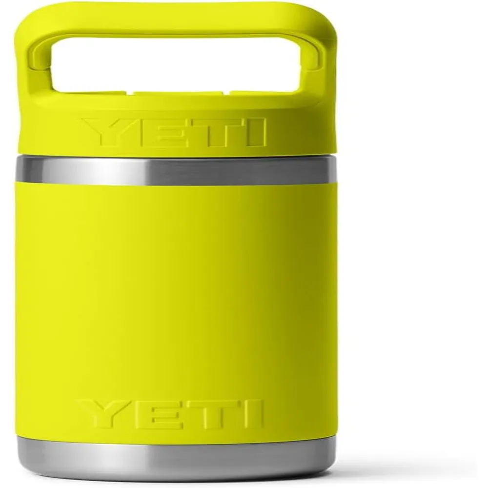 YETI Botella Rambler Jr. para Niños con Cañita de 12 oz | Amarillo Neón