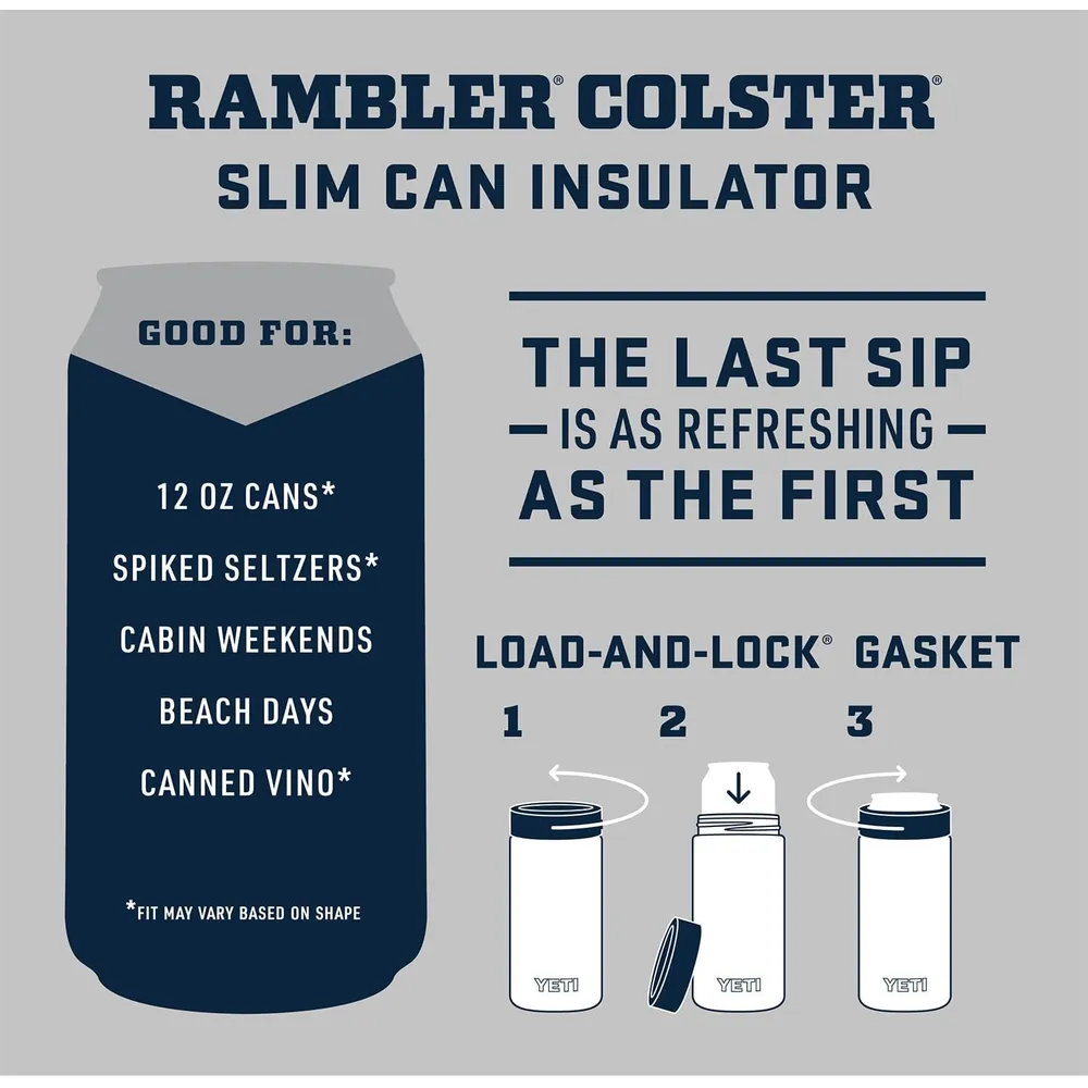YETI Rambler Aislador de Latas No Insertable de 12 oz | Celeste