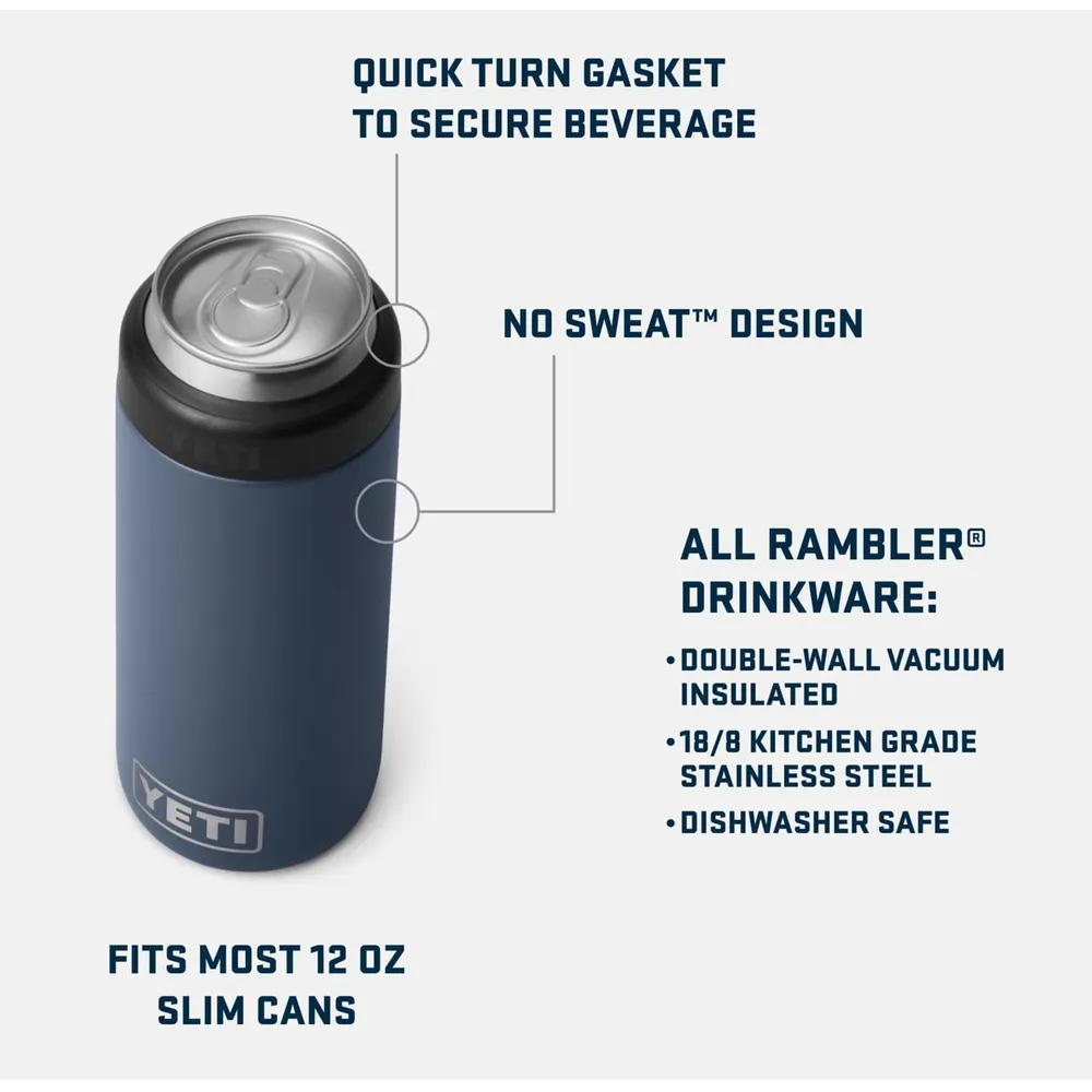 YETI Rambler Aislador de Latas No Insertable de 12 oz | Celeste