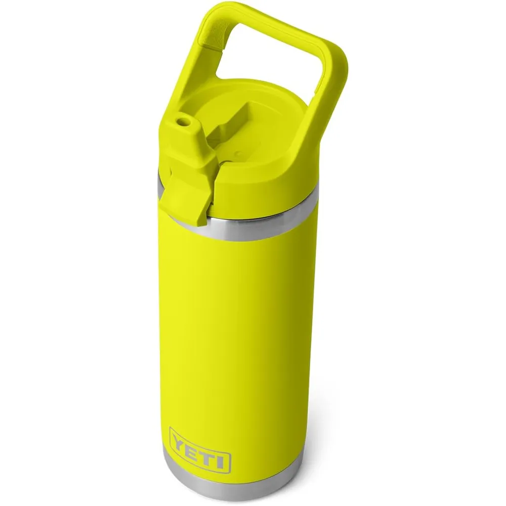 YETI Botella Rambler con Tapa de Cañita de 18 oz | Amarillo Neón