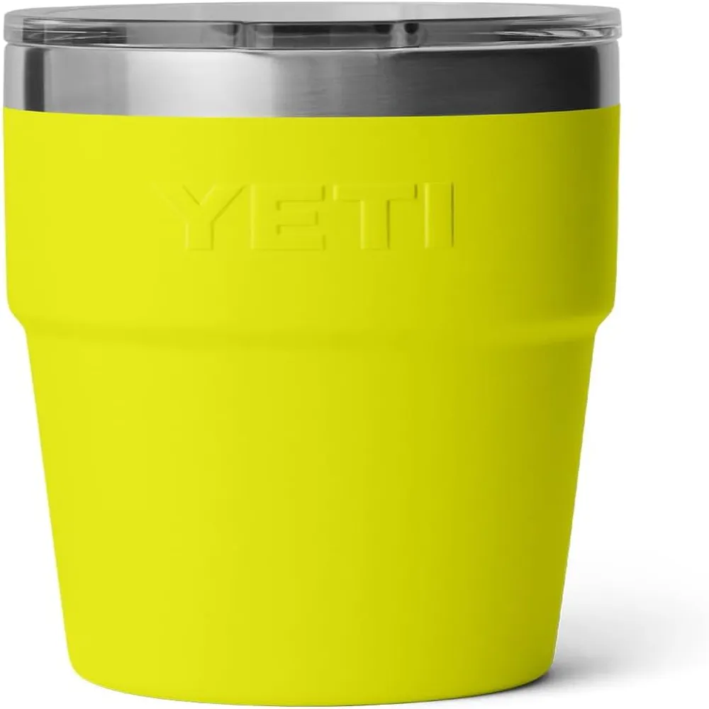 YETI Rambler Vaso de 16 oz de acero inoxidable con tapa MagSlider color amarillo