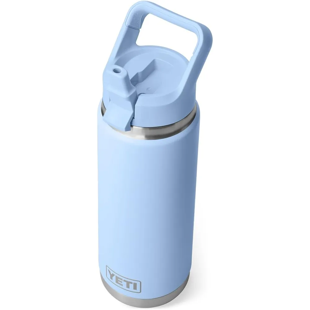 YETI Botella Rambler con Tapa de Cañita de 26 oz | Celeste