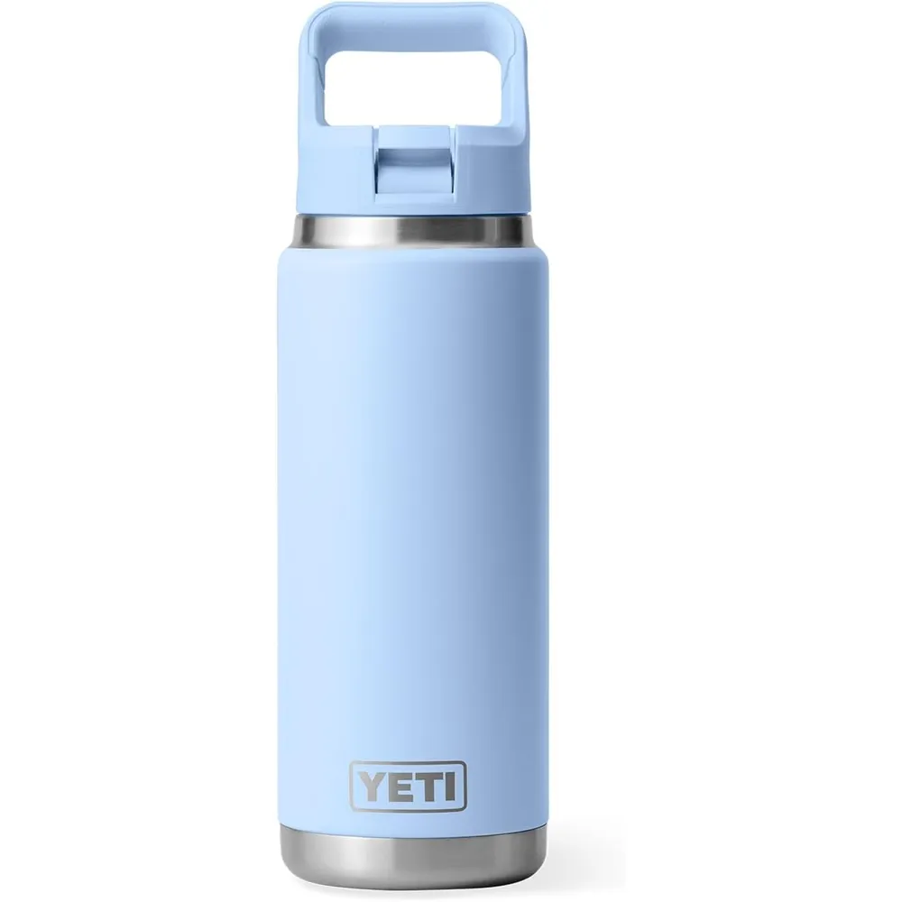 YETI Botella Rambler con Tapa de Cañita de 26 oz | Celeste