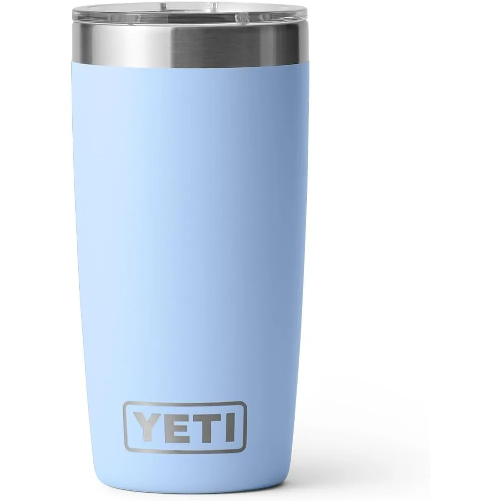YETI Rambler Vaso de 10 oz de acero inoxidable y tapa MagSlider color celeste