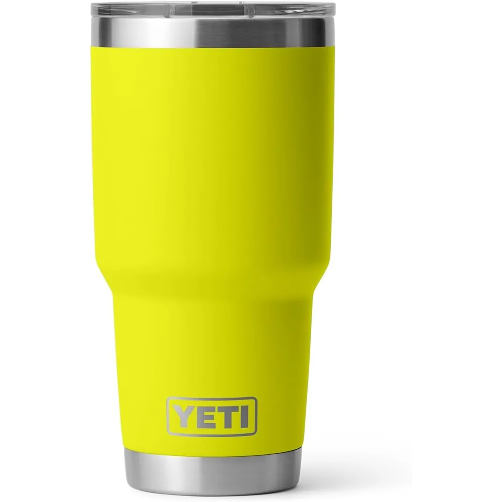YETI Rambler Vaso de 30 oz de acero inoxidable y tapa MagSlider color amarillo
