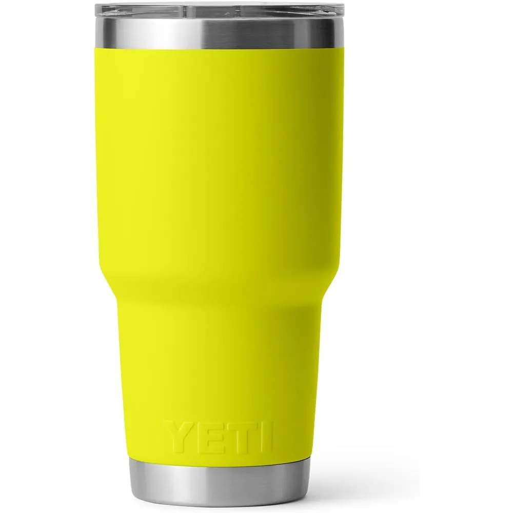 YETI Rambler Vaso de 30 oz de acero inoxidable y tapa MagSlider color amarillo