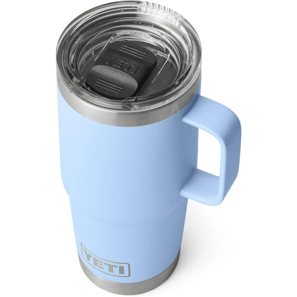 YETI Rambler Vaso de 20 oz de acero inoxidable y tapa Stronghold color celeste