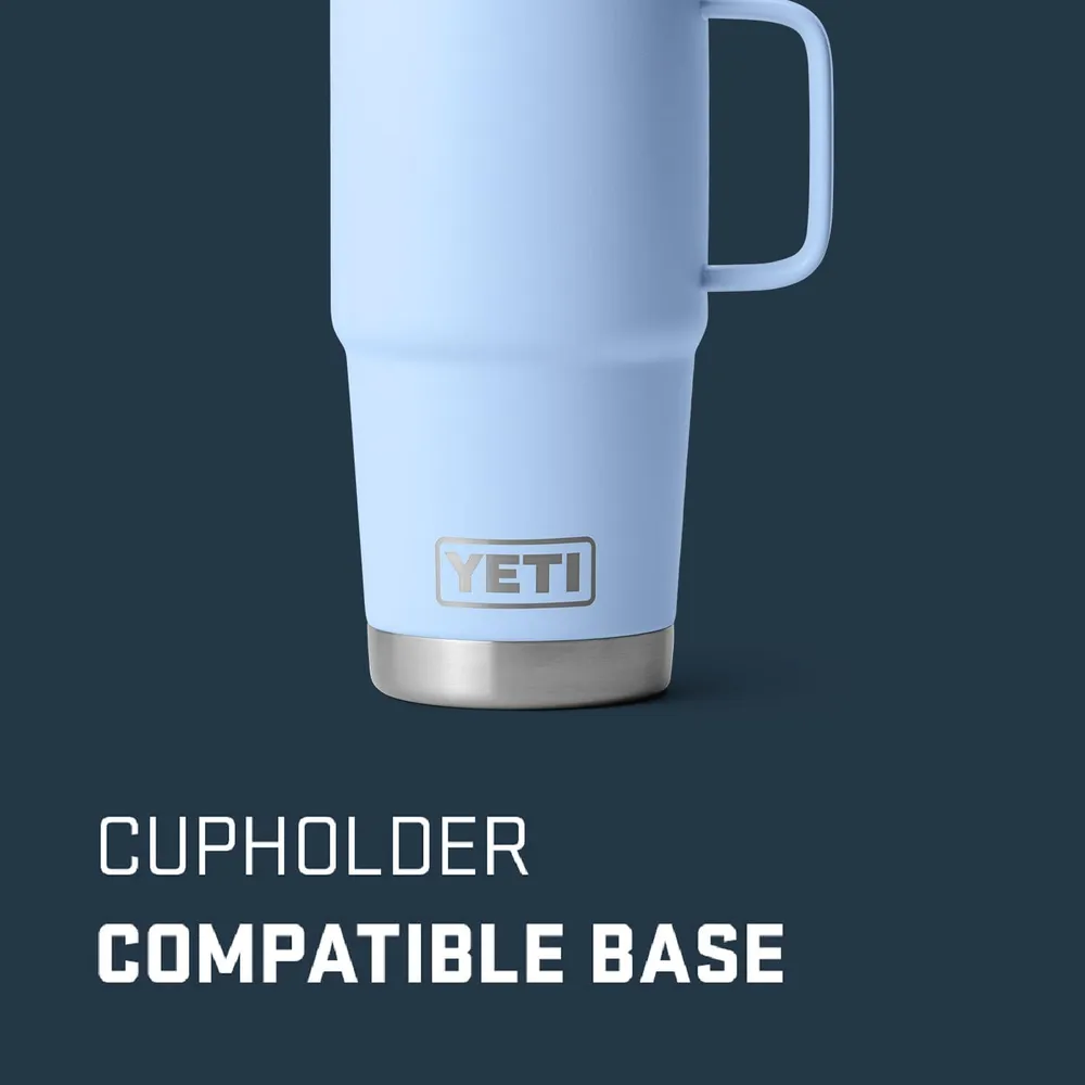YETI Rambler Vaso de 20 oz de acero inoxidable y tapa Stronghold color celeste