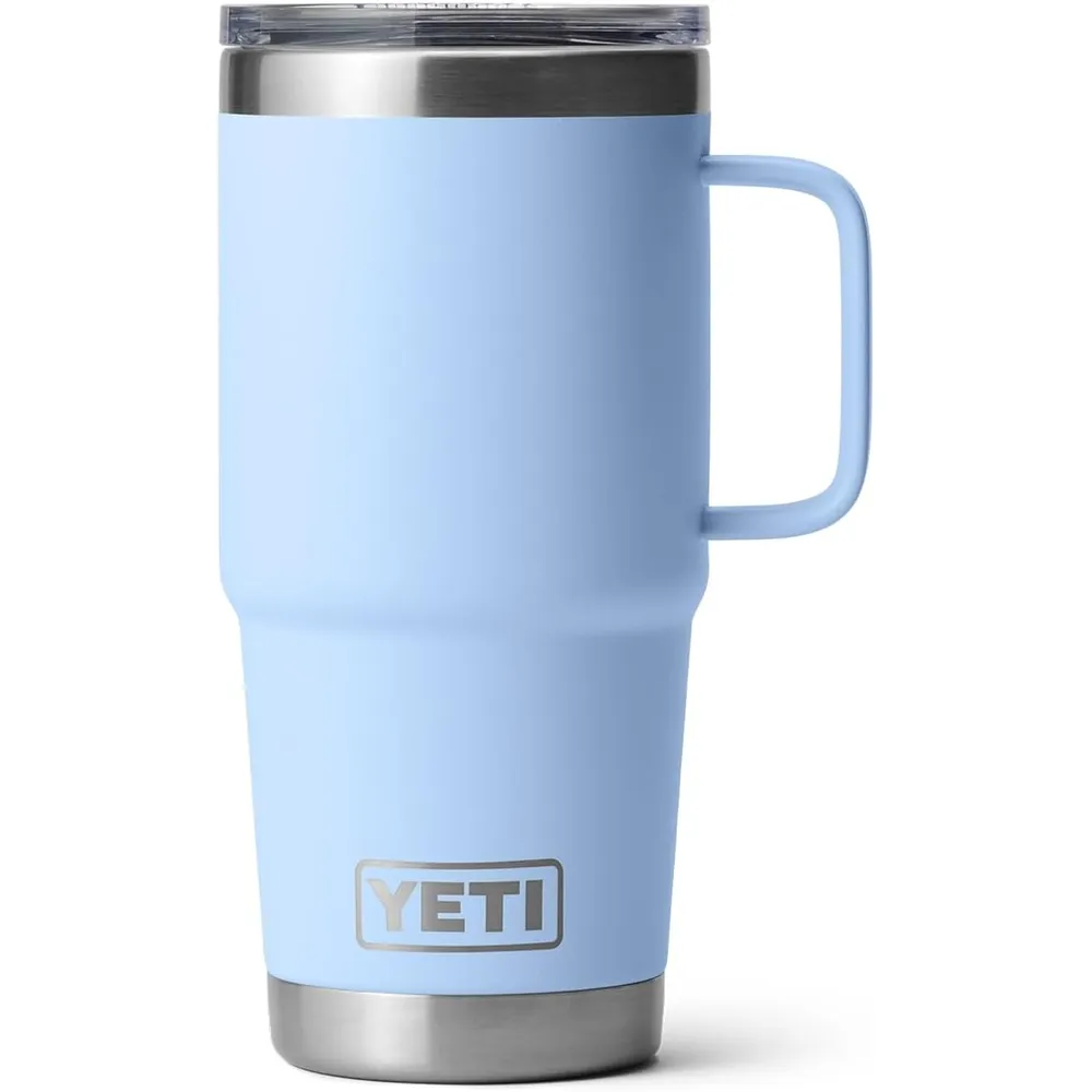 YETI Rambler Vaso de 20 oz de acero inoxidable y tapa Stronghold color celeste