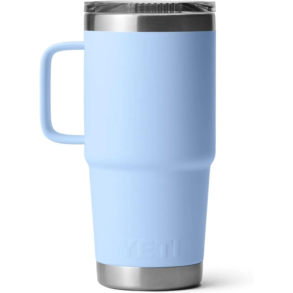 YETI Rambler Vaso de 20 oz de acero inoxidable y tapa Stronghold color celeste