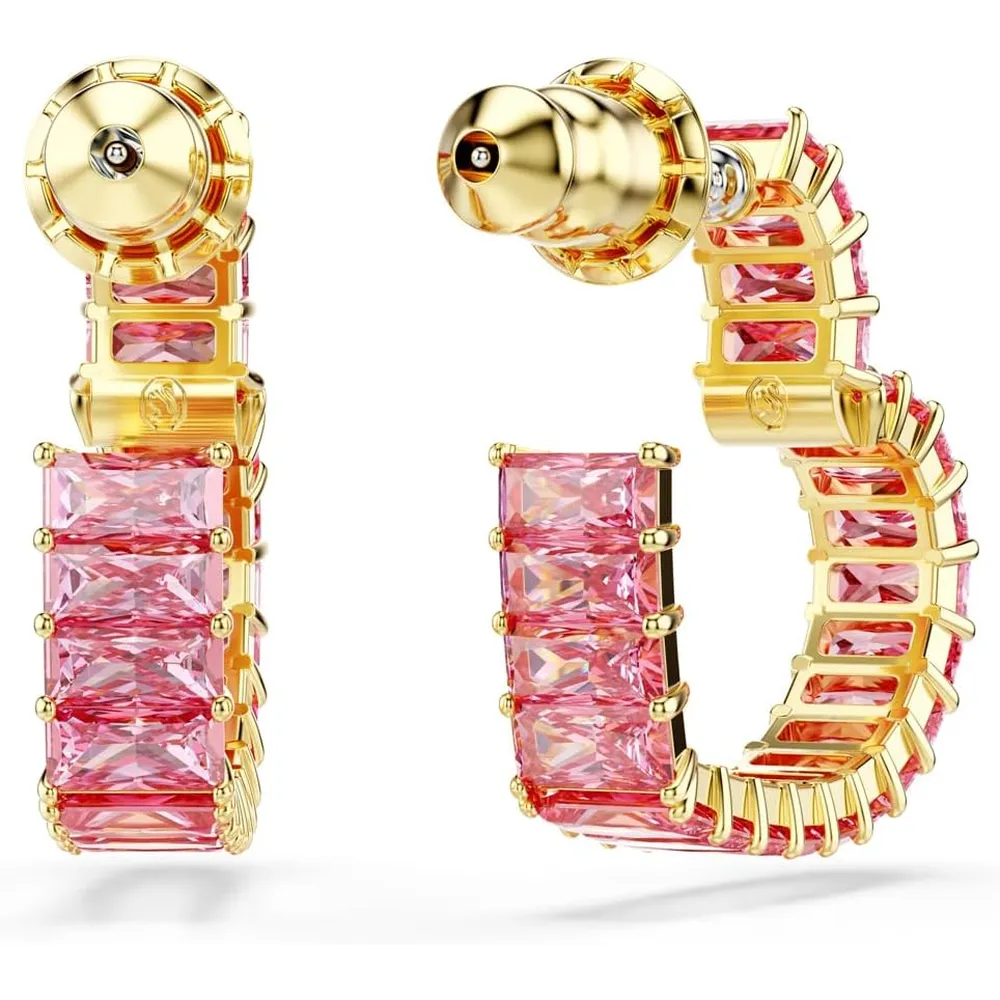 SWAROVSKI ARETES ARO CORAZÓN ZIRCONIA | ORO ROSA