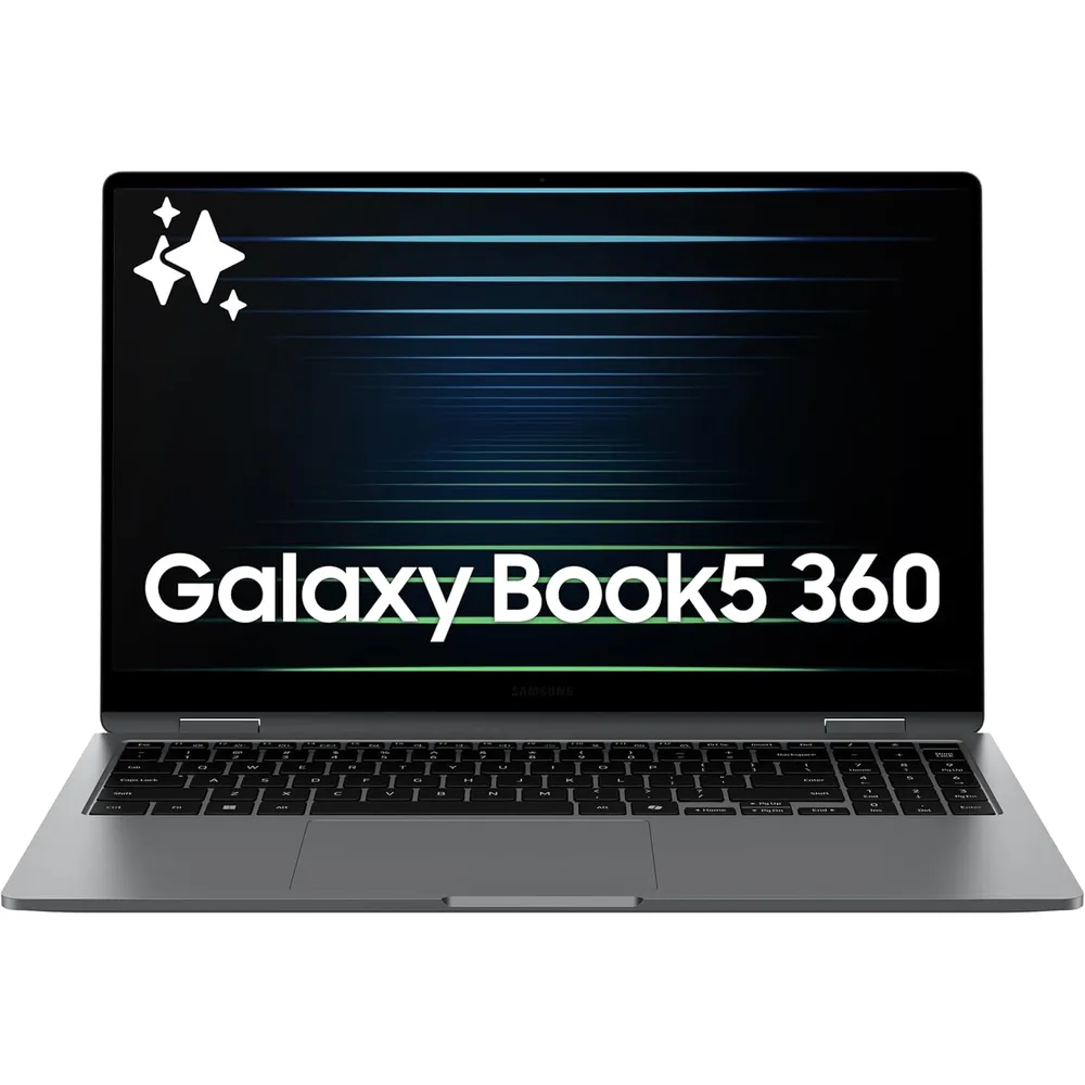 LAPTOP SAMSUNG GALAXY BOOK5 360 15.6" CORE 7 ULTRA 16GB RAM 512GB - TECLADO INGLÉS | GRIS