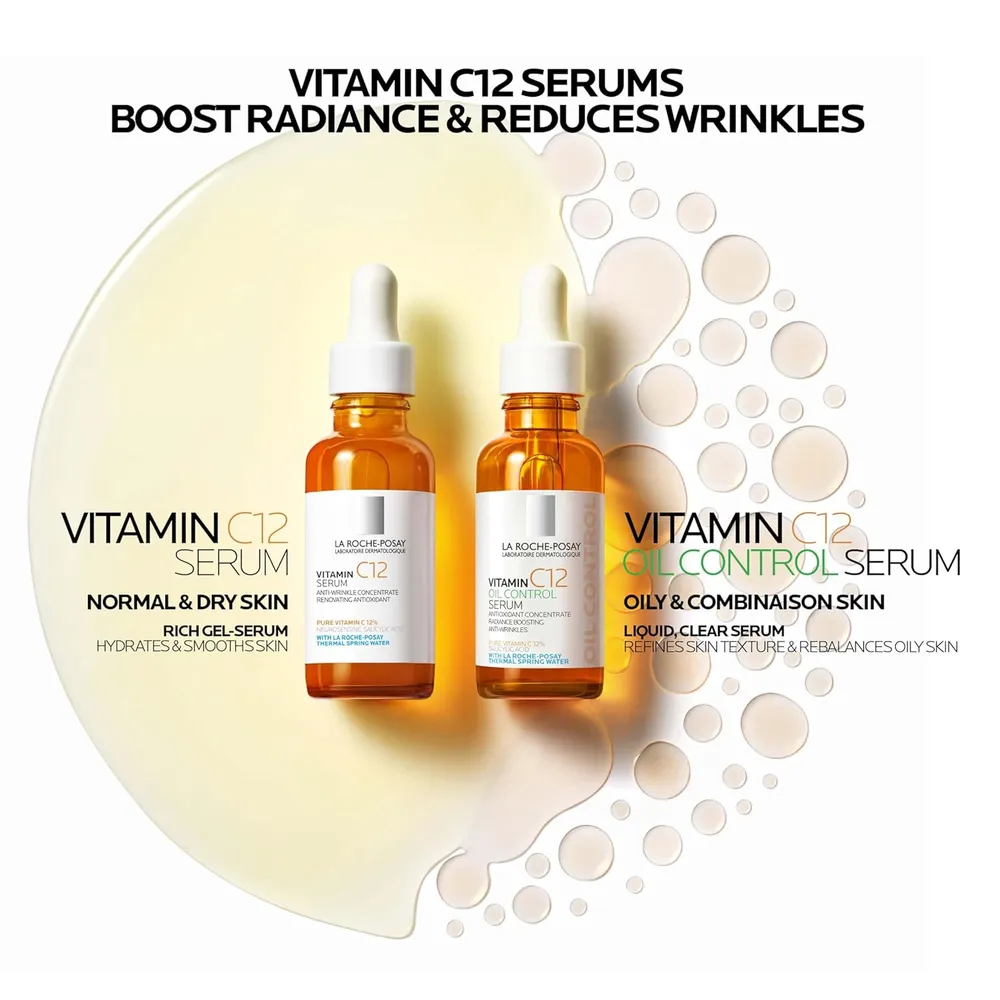 SÉRUM FACIAL ILUMINADOR VITAMINA C12 LA ROCHE-POSAY 1 OZ / 30 ML