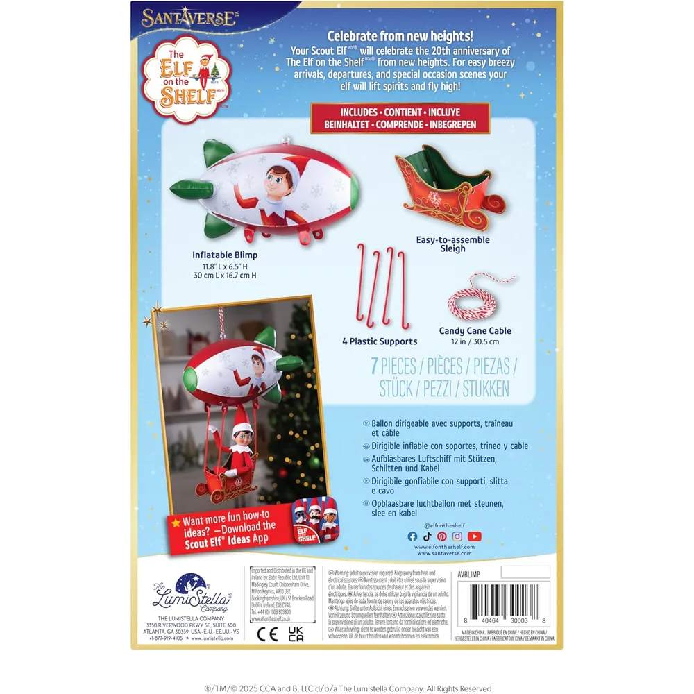 The Elf on the Shelf accesorios dirigible infable y trineo