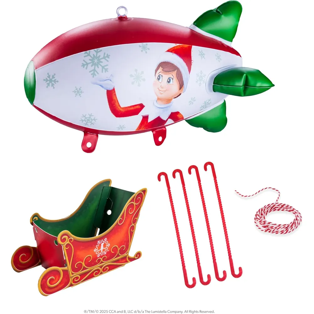 The Elf on the Shelf accesorios dirigible infable y trineo