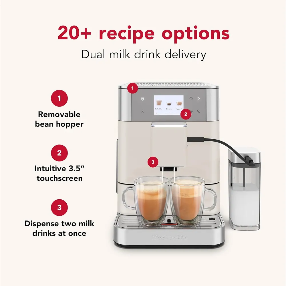 b0dt1qrvd2_2_webp.webp KITCHENAID, CAFETERA ESPRESSO TOTALMENTE AUTOMÁTICA KF7 | PORCELANA BLANCA