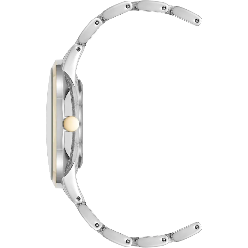 Nine West NW/2098CHGB reloj para dama | 36 mm - Plata Brillante/Oro Pálido
