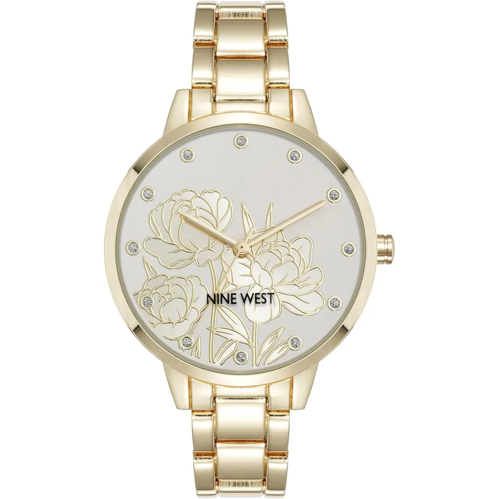 Nine West NW/2098CHGB reloj para dama | 36 mm - Amarillo Dorado
