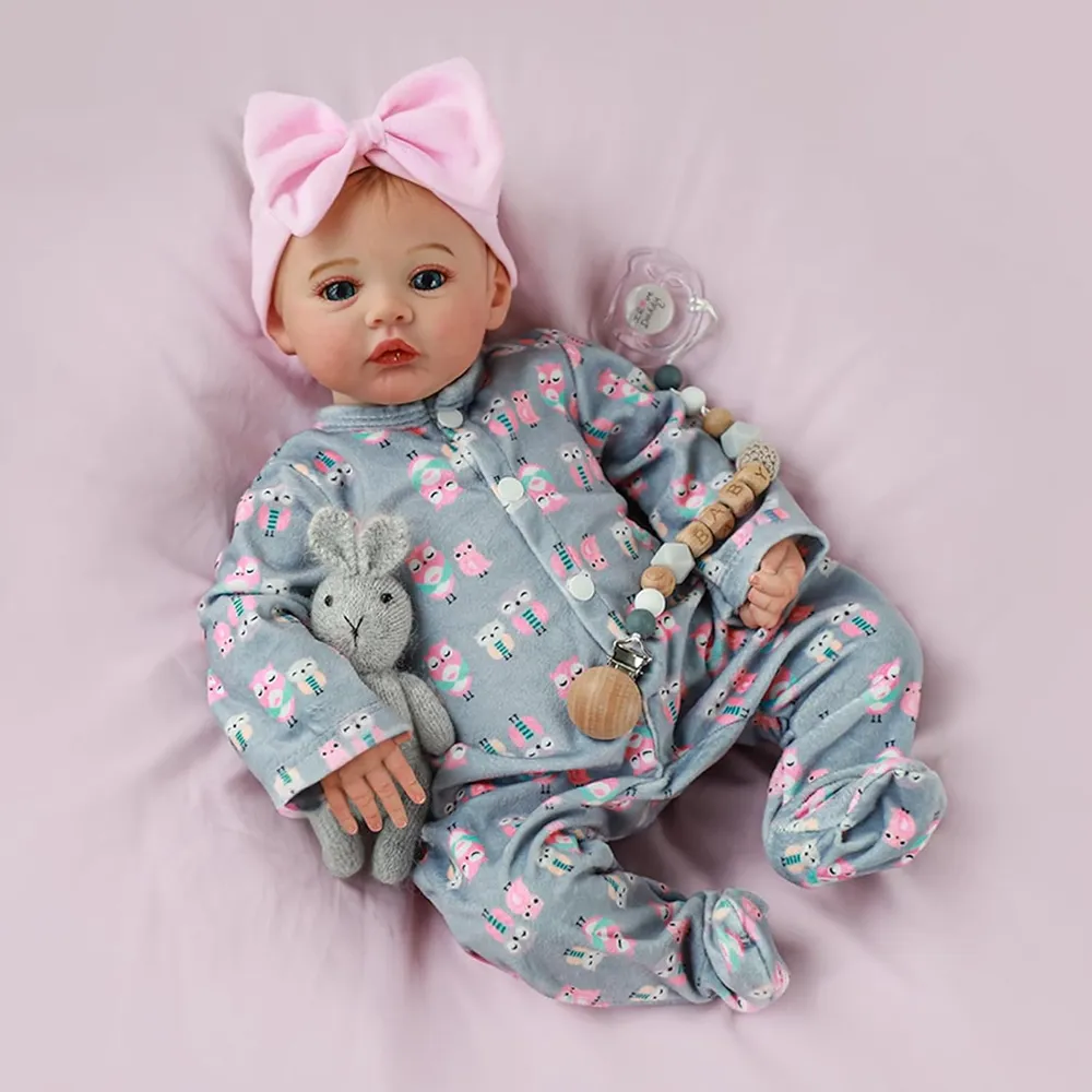 Bebé Realista Realista Muñeca 18" / 46 cm Hecha a Mano con Accesorios