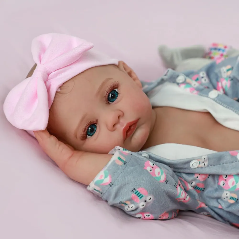 Bebé Realista Realista Muñeca 18" / 46 cm Hecha a Mano con Accesorios