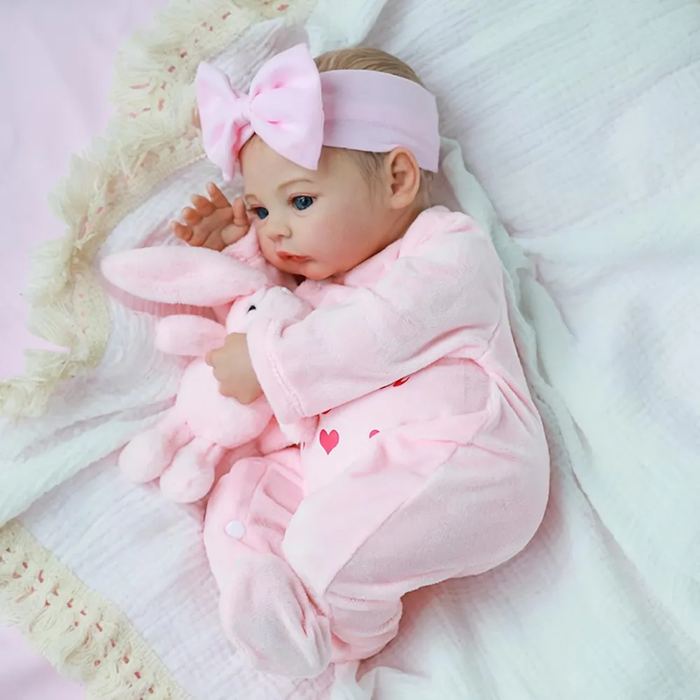 Bebé Reborn Realista Muñeca 18" / 46 cm con Ojos Abiertos y Accesorios