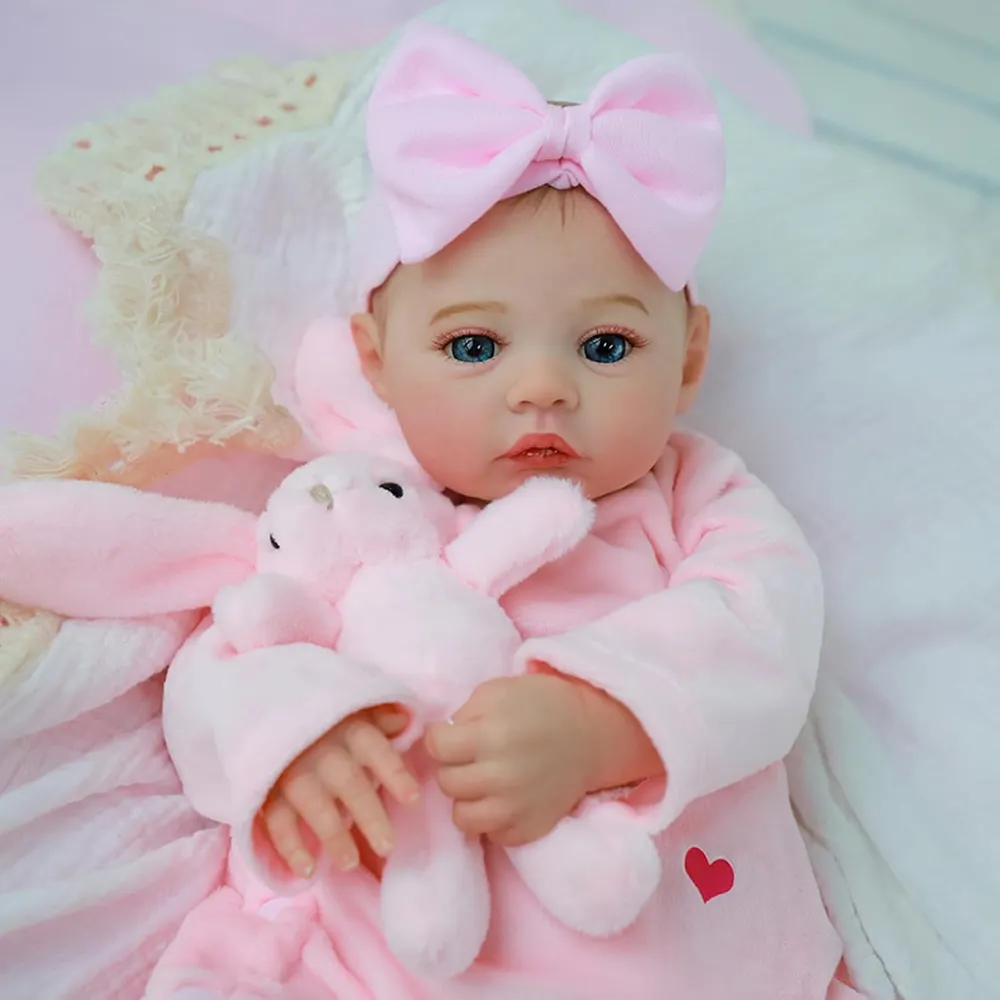 Bebé Reborn Realista Muñeca 18" / 46 cm con Ojos Abiertos y Accesorios