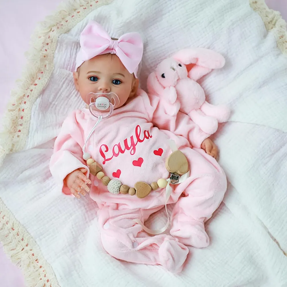 Bebé Reborn Realista Muñeca 18" / 46 cm con Ojos Abiertos y Accesorios