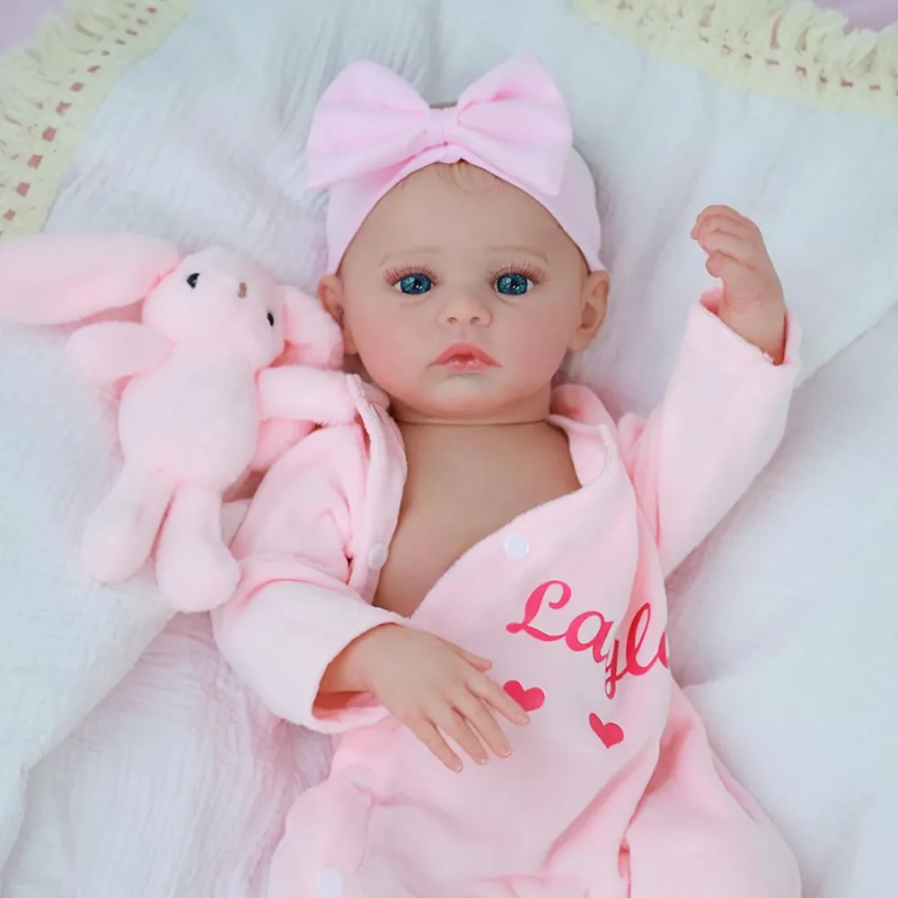 Bebé Reborn Realista Muñeca 18" / 46 cm con Ojos Abiertos y Accesorios