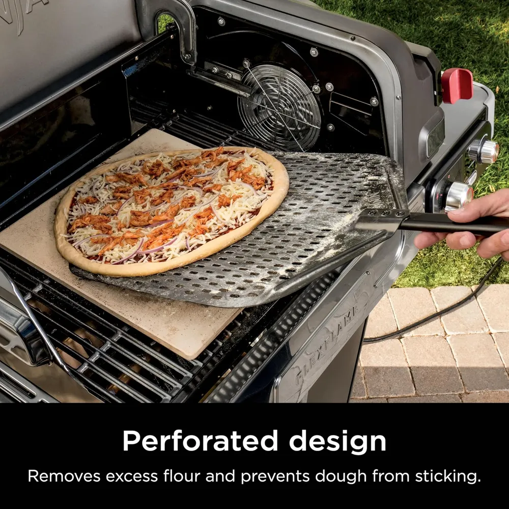 NINJA FLEXFLAME XSKXLPIZAPEL, PALA PARA PIZZA PERFORADA 16" ALUMINIO | XL