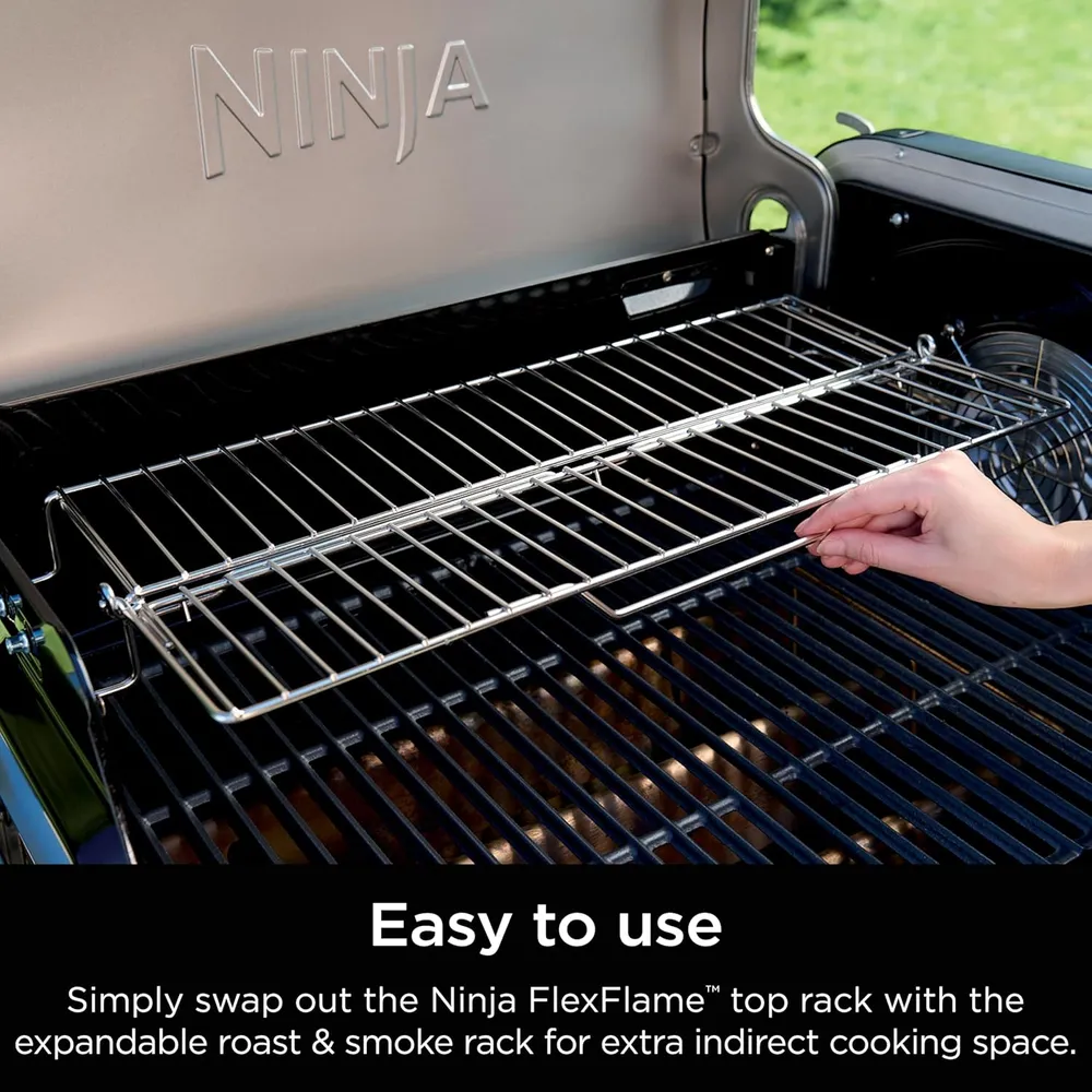PARRILLA EXTENSIBLE FLEXFLAME, ACERO INOXIDABLE, 7 KG | PLATEADA