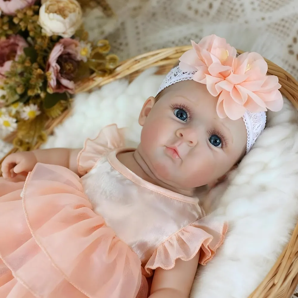 Bebé Reborn Realista Muñeca 17" / 43 cm de Vinilo Suave con Accesorios