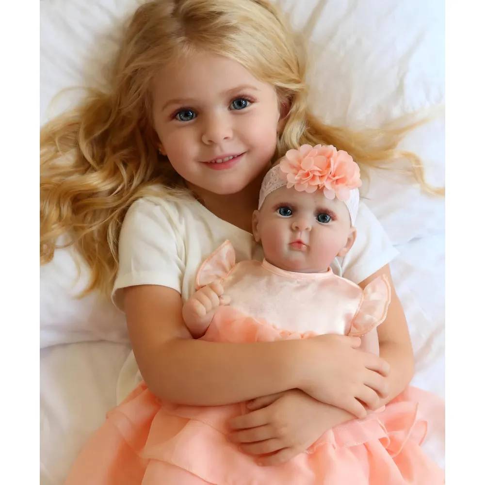 Bebé Reborn Realista Muñeca 17" / 43 cm de Vinilo Suave con Accesorios