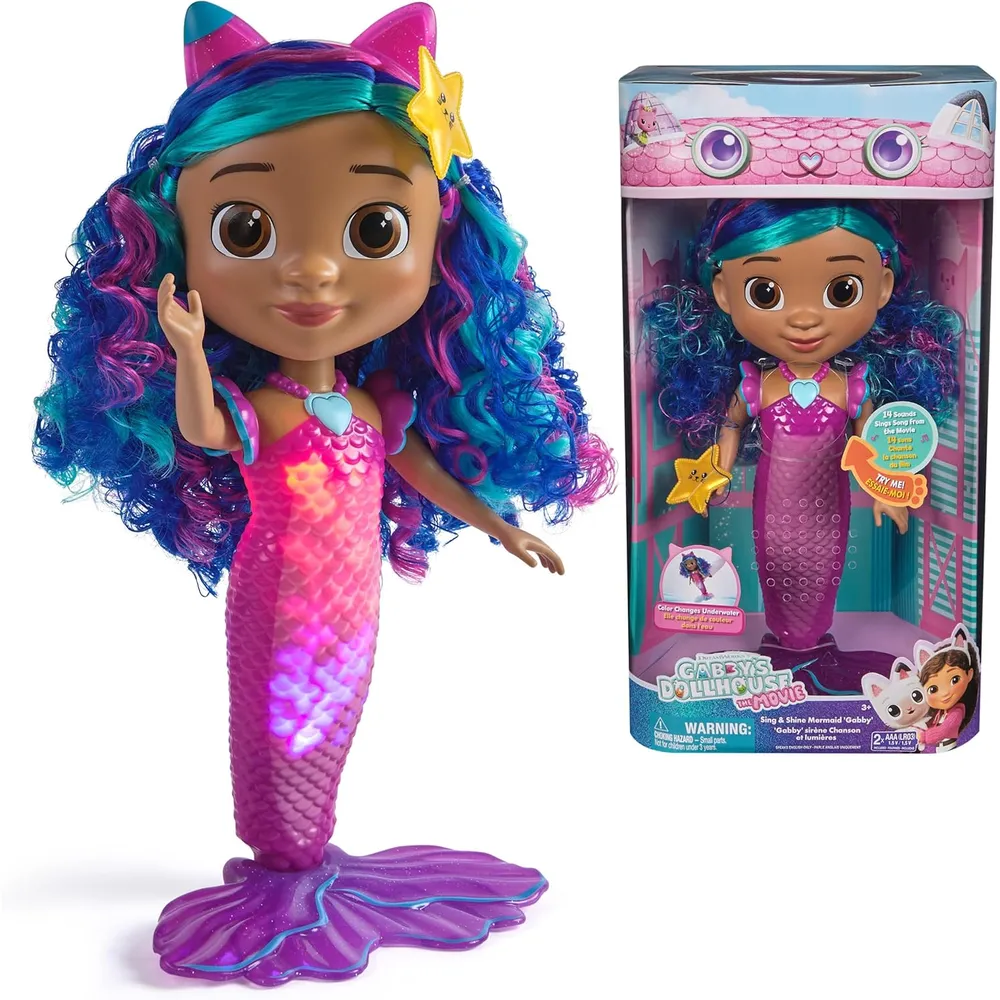 MUÑECA DREAMWORKS GABBY CASA DE MUÑECAS SIRENA CON LUCES Y SONIDOS