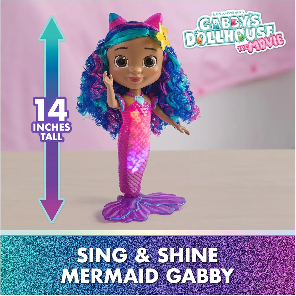 MUÑECA DREAMWORKS GABBY CASA DE MUÑECAS SIRENA CON LUCES Y SONIDOS