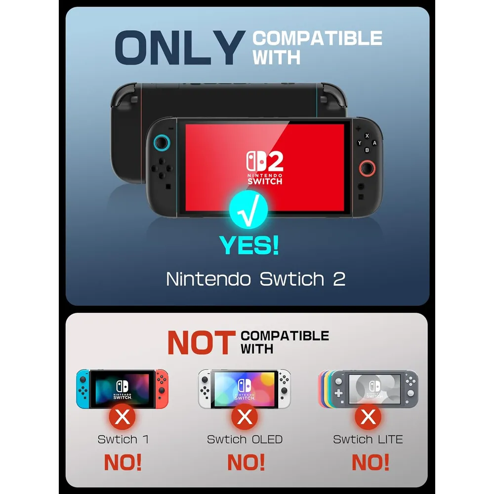Empuñaduras para Nintendo Switch 2 (2 unidades) | Negro