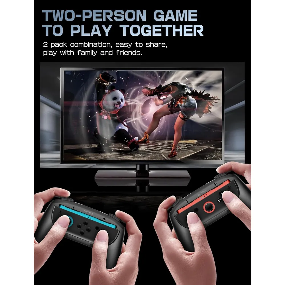 Empuñaduras para Nintendo Switch 2 (2 unidades) | Negro