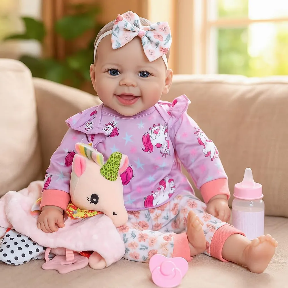 Scom Muñeca Bebé Realista 18" / 46 cm con Accesorios