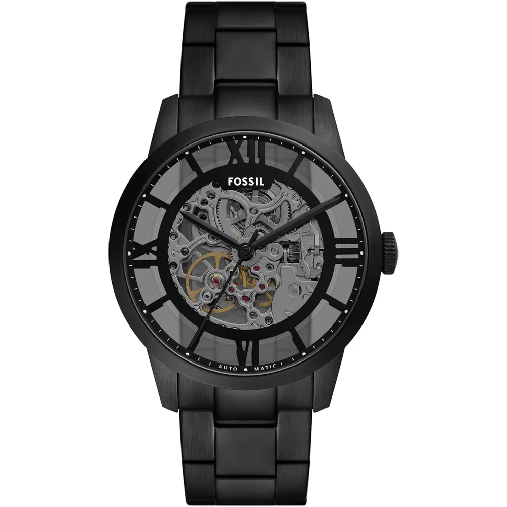 Fossil reloj automático Townsman para hombre, con diseño esqueleto | Negro