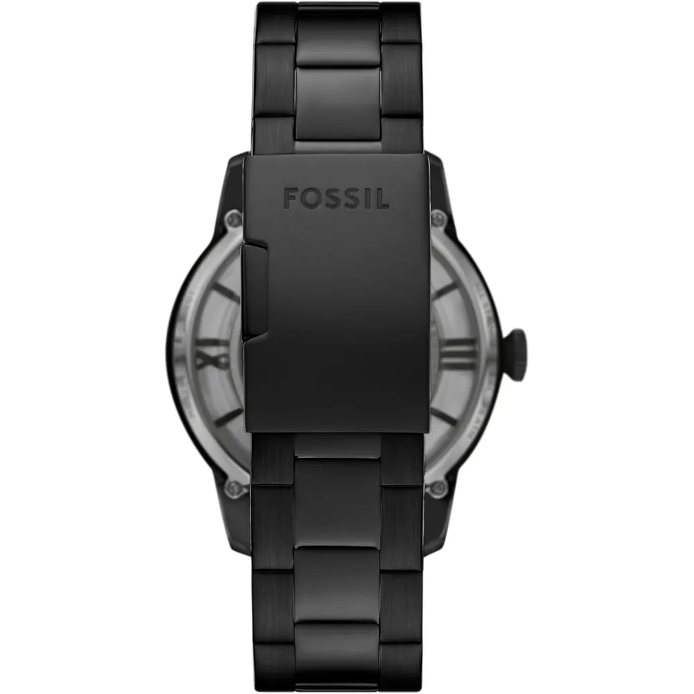 Fossil reloj automático Townsman para hombre, con diseño esqueleto | Negro