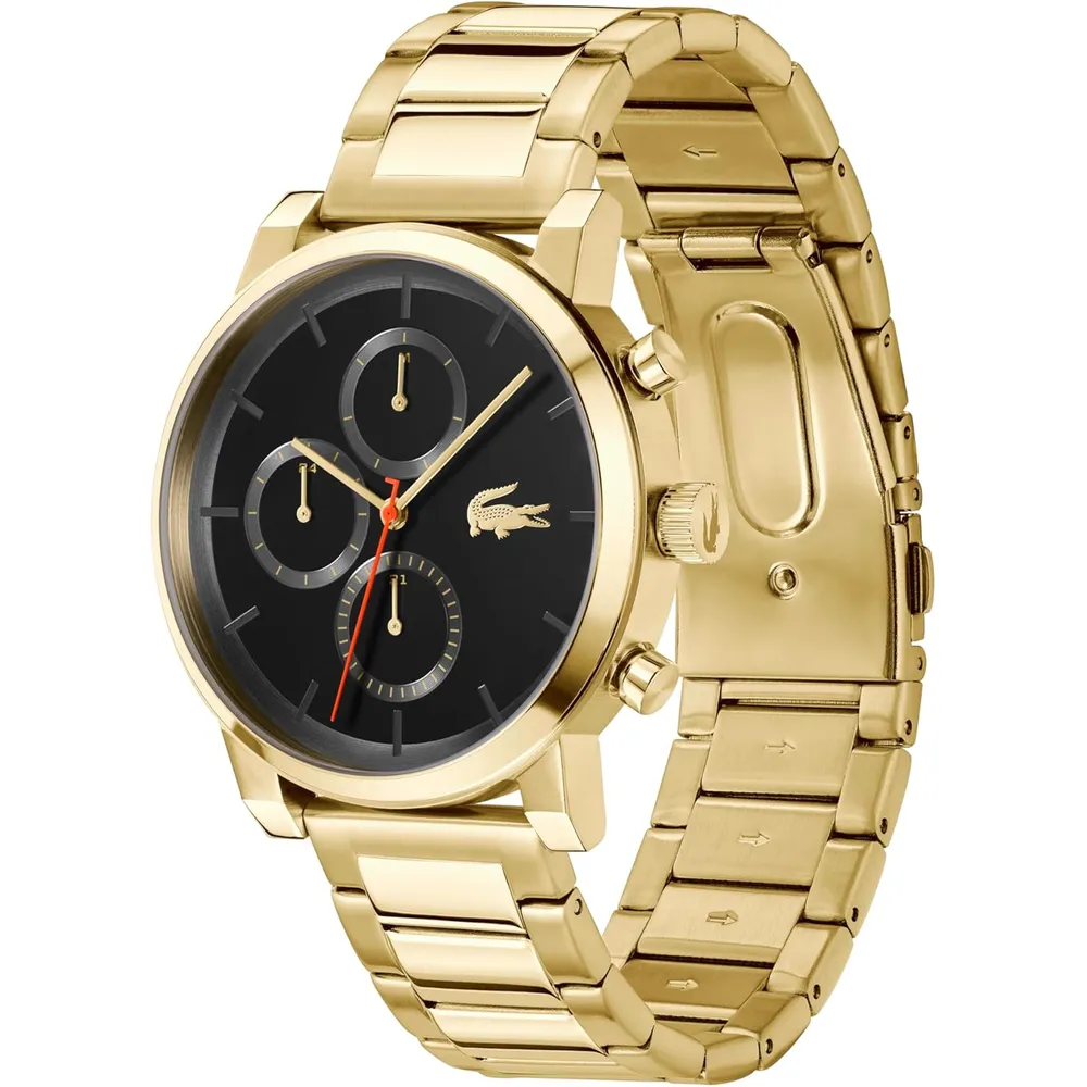 RELOJ LACOSTE REPLAY MULTIFUNCIÓN 43 MM HOMBRE - BLACK GOLD