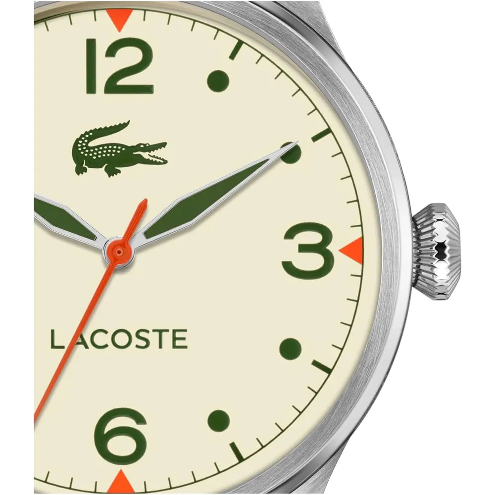 RELOJ LACOSTE LISBON CUARZO 42 MM HOMBRE - SILVER/BEIGE